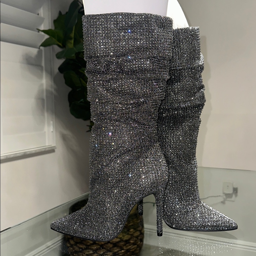 Jessica Simpson Sparkling Rhinestone Stiletto Boots